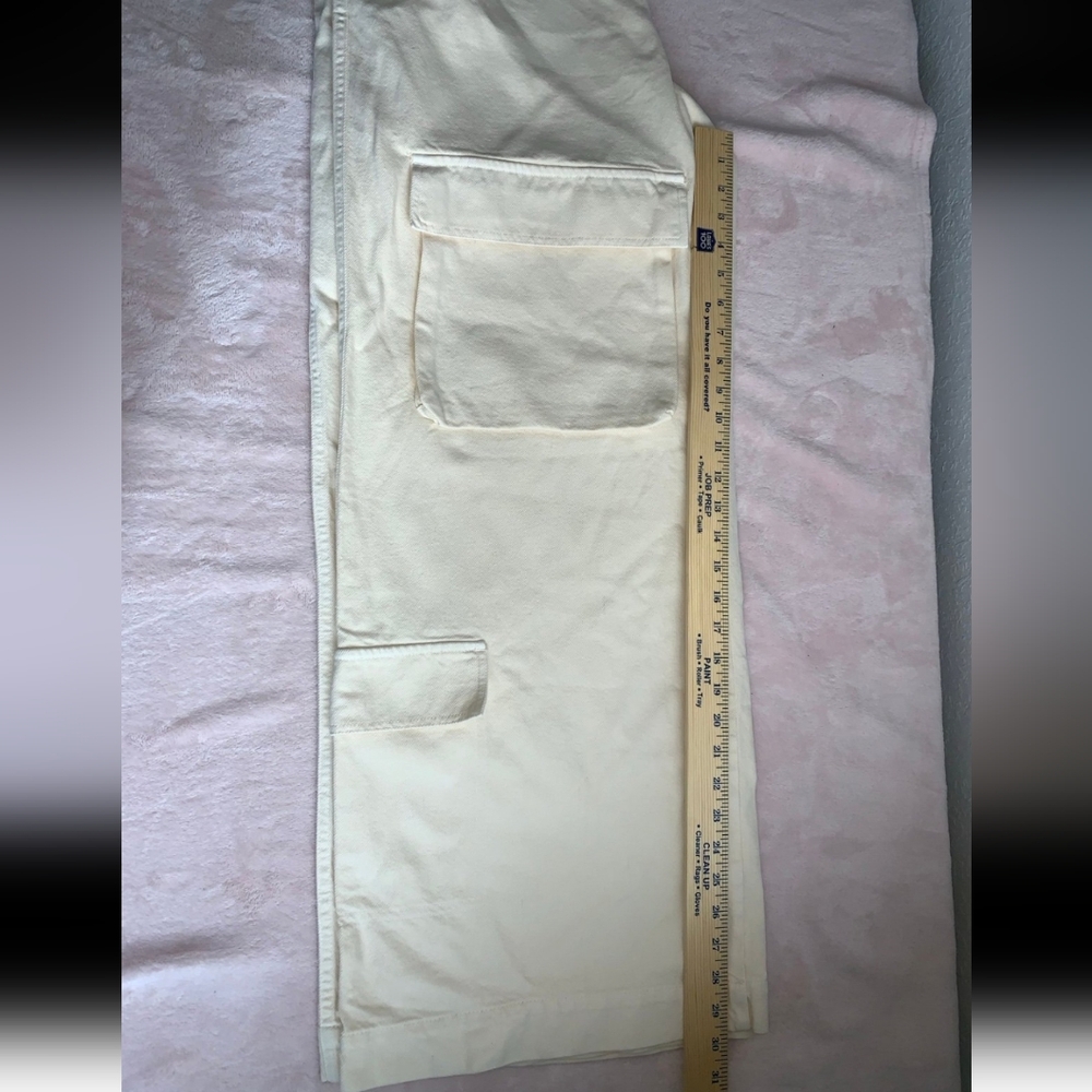 ZARA Wide Leg Cream Pants XXL - Picture 2 of 5